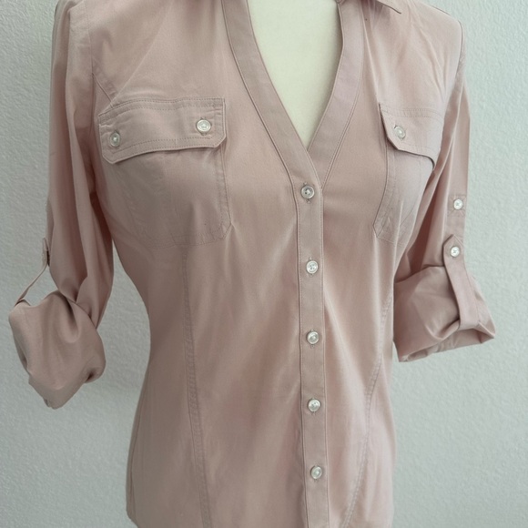 Express Light Pink Button-Down Shirt - Picture 4 of 5